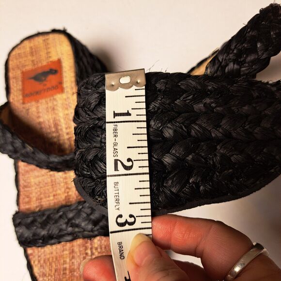 Rocket Dog Chunky Platform ESPADRILLES WOMENS SIZE 6 Black 90s Y2K party beach - Picture 6 of 11